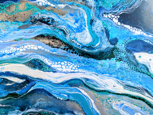 SOLD. Pacific Flow 121 x 60 cm