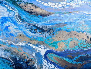 SOLD. Pacific Flow 121 x 60 cm