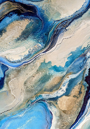 SOLD When Oceans meet Rivers - 180 x 90cm
