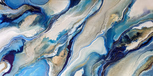 SOLD When Oceans meet Rivers - 180 x 90cm