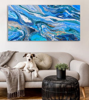 SOLD. Pacific Flow 121 x 60 cm